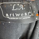 L.A. Artwear Handmade Halloween Maxi Dress Ghost Eyes Pumpkin Print Small/Medium Black Photo 5