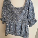 .  Blue Floral Blouse Old Navy Size: M Photo 3