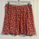 American Eagle Floral Flutter A Line Circle Skater Mini Skirt Size M Pink Ivory Photo 1