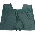Athleta  Brooklyn Textured Striped Ankle Pants Hunter Green Featherweight Size 20 Photo 0