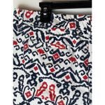 Tommy Hilfiger  Red White And Blue Aztec Print Cotton Mid Rise Shorts Size 12 Photo 4