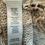 Chico's  Open Knit Kimono Sz LG (2) Lightweight Fringe Pink Tan Beach Boho Festiva Photo 7