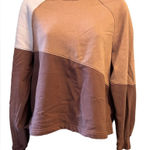 Abercrombie & Fitch Women’s Medium Mini Mockneck Colorblock Fleece Sweatshirt Photo 0