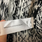 Carolyn Taylor  Cardigan Sweater Open Front Waterfall Black‎ White Women Sz Large Photo 3