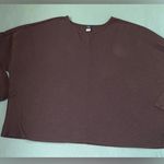 Old Navy LUXE dark purple ribbed crewneck long sleeve boxy pullover NEW size XL Photo 1