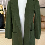 J.Crew Green Sophie Open Front Sweater Blazer Cotton Wool Blend Size XS Photo 0