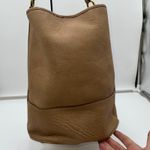 J.Crew Tan Pebble Grain Leather Bucket Shoulder Bag Hobo Purse Photo 2