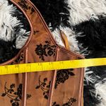 Brown Velvet Burnout Bustier Corset Y2K Goth Grunge 2000s Renaissance Large Photo 5