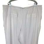 Jessica London Pants White 24 Chiffon Lined Lightweight Pockets Stretch New Photo 3