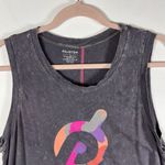 Peloton Distressed Gray Logo Tank Top Women's Size Small Athletic Biking Workout Photo 2