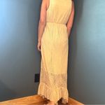 Solitaire Bohemian Cream Lace Knit Maxi Dress size M Photo 1