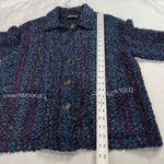 Chico's Vintage Chico Design Purple Blue Button Front Sweater Jacket Photo 3