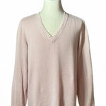 Cabela's  Womens Sweater XL V Neck Knit‎ Pullover Pink Casual Long Sleeve Top Photo 0