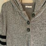 Maurice's Maurice’s Gray Henley Long Sleeve Pullover Hoodie Photo 2