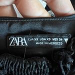 ZARA Black‎ Ruffle Babydoll Top, Goth Whimsigoth Grunge Indie Sleaze Coquette XS Photo 2