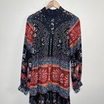 Farm Rio  For Anthropologie Womens Long Sleeve Crochet Maxi Dress Size Large Photo 1