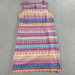 Talbots  Dress 14 Pastel Textured Striped Floral Sleeveless Midi Easter Sprint Photo 11