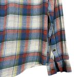 Madewell Linen Red & Blue Swingset Plaid Button Up Boyshirt Size Small Photo 7