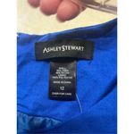 Ashley Stewart  embroidered sleeveless blouse Royal Sz 12 NWT Photo 2