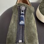 Frye Forest Green Suede Lena Zip Up Slip On Low Ivory Trim Top Sneaker 8 8M Photo 11