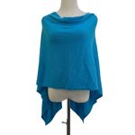 Claudia Nichole Cashmere Dress Topper Blue Knit Poncho Size undefined Photo 1