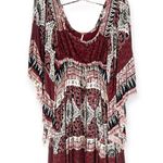 Free People | S | “Heart of Gold” Dress Boho Leopard Print Mini Flowey Oxblood Photo 2