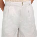 Madewell | NWT The Drapey Twill Pleated Short in White | Sz 2 Photo 0