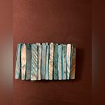 Chunky Turquoise Blue Green Brown Abalone Stone Bracelet stretchy summer boho Photo 5