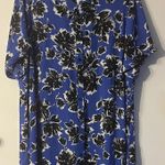 Lane Bryant Dress Blue Floral Button Up Shirt Women's Plus Size 22/24 NWT Photo 0