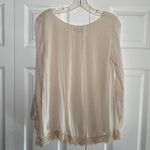Carla Conti Womens Small Long Sleeve Etherial Top Small Made in Italy Tan Photo 6