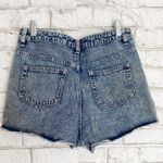 Denim & Co High Rise Distressed Cutoff Acid Washed Summer Festival Shorts Sz 4 Photo 3