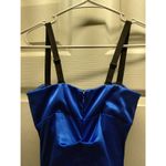 Camille La Vie  Size 2 Royal Blue Ruched Satin Sweetheart Mermaid Dress Prom Gown Photo 4