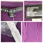 Antonio Melani Women's NEW Balloon Sleeve Plum Merino Wool Sweater Dress Size S Photo 10