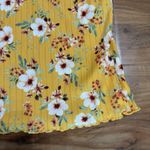 Full‎ circle floral short sleeve knit top womens plus size 2X ribbed lettuce hem Photo 3