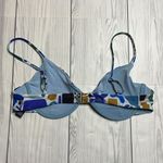 Beach Riot NWOT  Camilla Bikini Top Abstract Blue Print size XL Photo 3