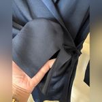 Mango Beautiful Navy Blue Satin Dress Photo 3