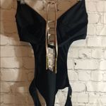 Black bathing suit with tan trim Tan Photo 7