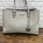 Michael Kors  Light Gray Saffiano Leather Jet Set 3 With Compartments Photo 1