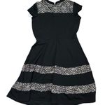 Ny Collection Black Lace Fit & Flare Cocktail Dress Medium Petite MP Party Goth Photo 6