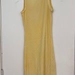 JOHN ELLIOTT Pollen Butter Yellow Cotton Rib Asymmetrical Cami Dress Photo 9