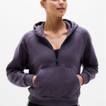 Athleta New  XL Easy Fleece 1/2 Zip Sweatshirt Twilight Purple X-Large Photo 0