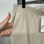 ZARA  Womens Cream Bone Sweatpant Joggers Size XL Extra Large 100% Cotton New Photo 2