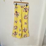 Anthropologie  Feather Bone Talese wide leg yellow floral pants Size 4 Photo 11