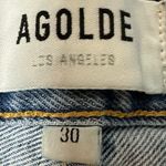 AGOLDE Riley High Rise Straight Crop Denim Jeans in Endeavor Size 30 Distressed Photo 9