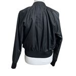 Free People  Black Midnight Bomber Jacket Long Sleeves Cropped Women’s Size XS Photo 3