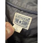 Converse  One Star Gray Utility Shirt Dress Button Front Long Sleeve Size L Photo 3