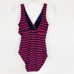 Tommy Bahama Sea Swell Faux Wrap Stripe One Piece Swimsuit Red Navy Size 4 Photo 7