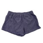Athleta 100% Linen Pull-On Elastic Waist Shorts Textured Pockets Blue size 26 Photo 2
