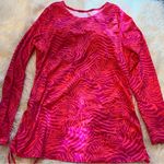 Kim Gravel x Swimsuits Long Sleeve Adjustable Side Tee Hidden Animal Size 14 Pink Photo 0