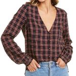 Veronica Beard  Peggy Plaid Blouse Sz 6 Photo 0